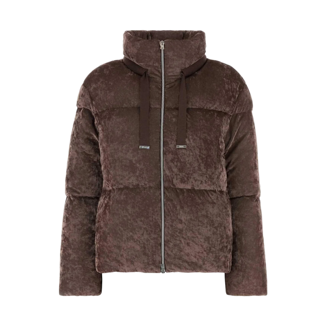 (W) 에르노 오베르진 스트레치 벨벳 다운 자켓 다크 초콜릿((W) Herno Aubergine Stretch Velvet Down Jacket Dark Chocolate)