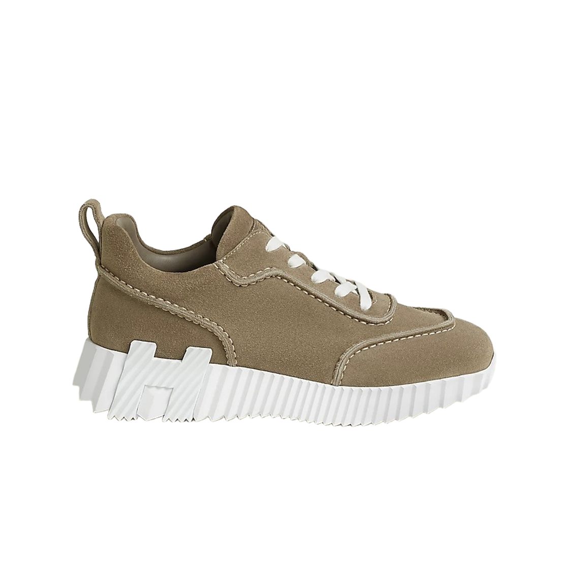 H262140ZX3 (W) Hermes Next Sneakers Suede Calfskin & Etoupe