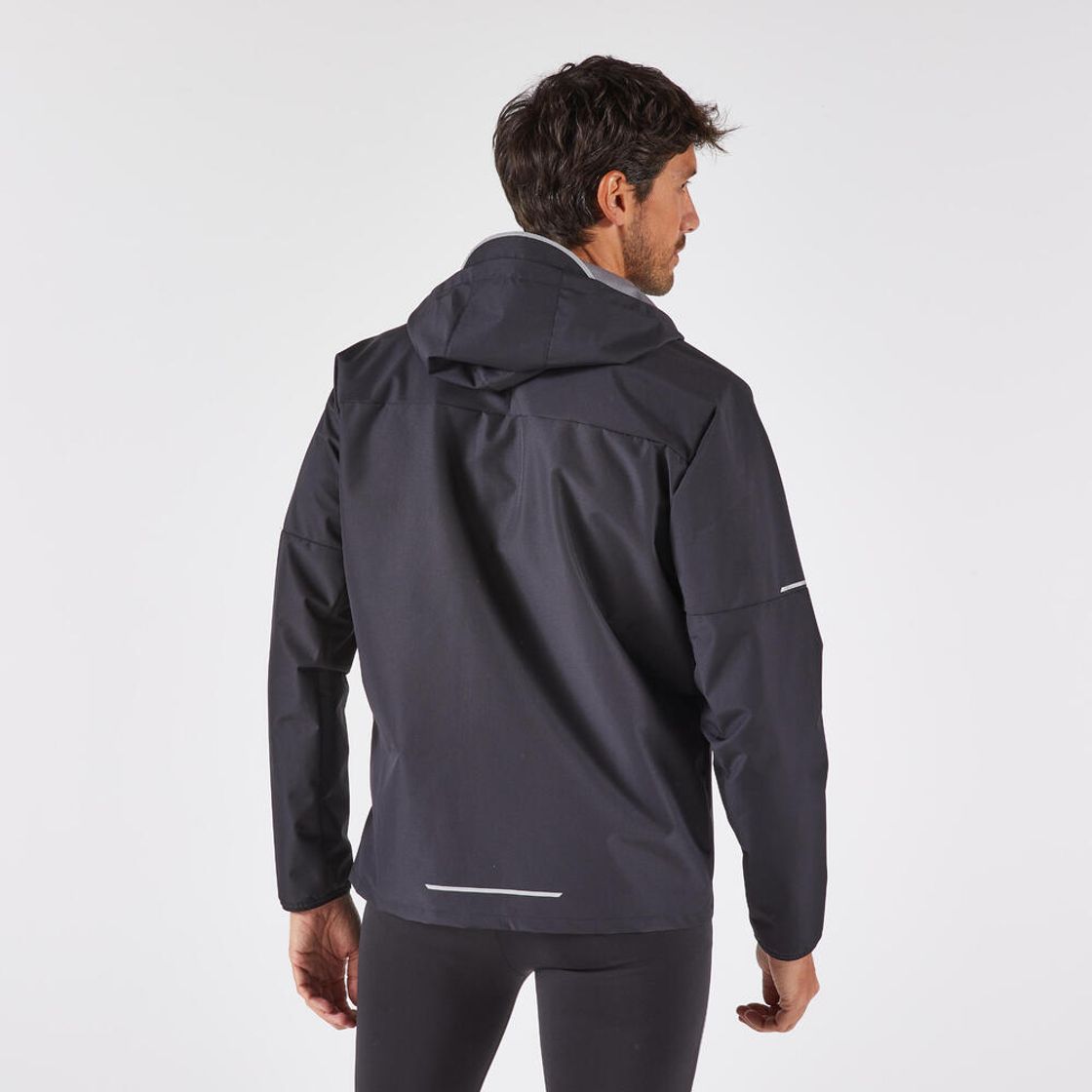 데카트론 남성 러닝 방수 자켓 런 100 스모크 블랙(Decathlon Men's Running Waterproof Jacket Run 100 Smoke Black) - 3