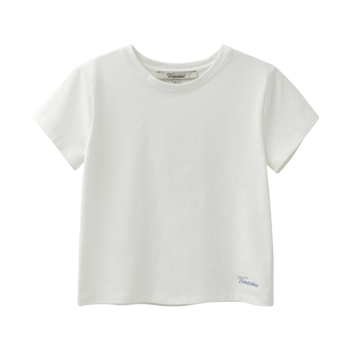 VV62TS04WHBL VIVACIOUS Dua Cool Basic Tee WHITE X BLUE