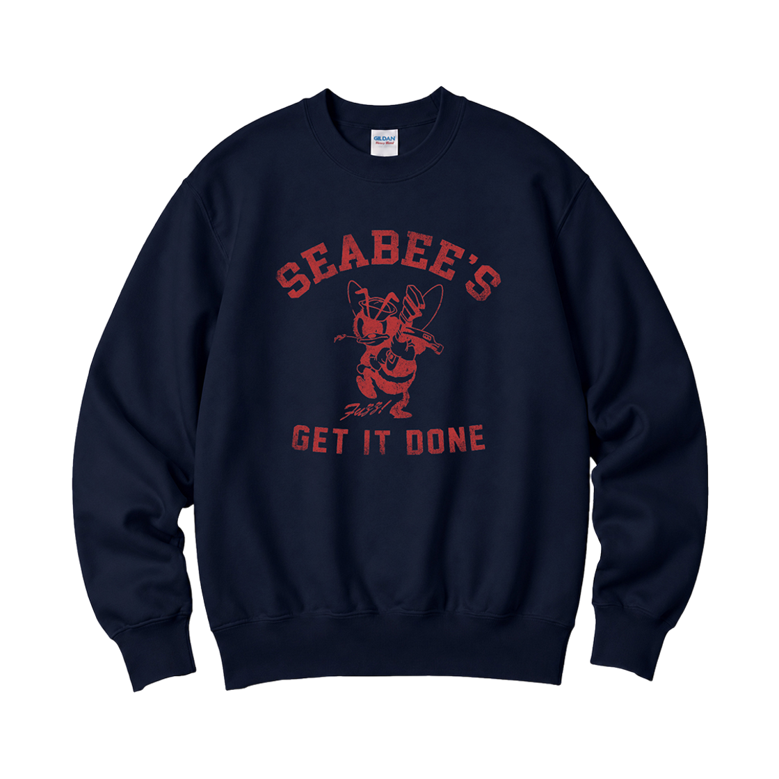 88000_copy Gildan X Vintage Collection SEABEE'S Crewneck Sweat shirt NAVY
