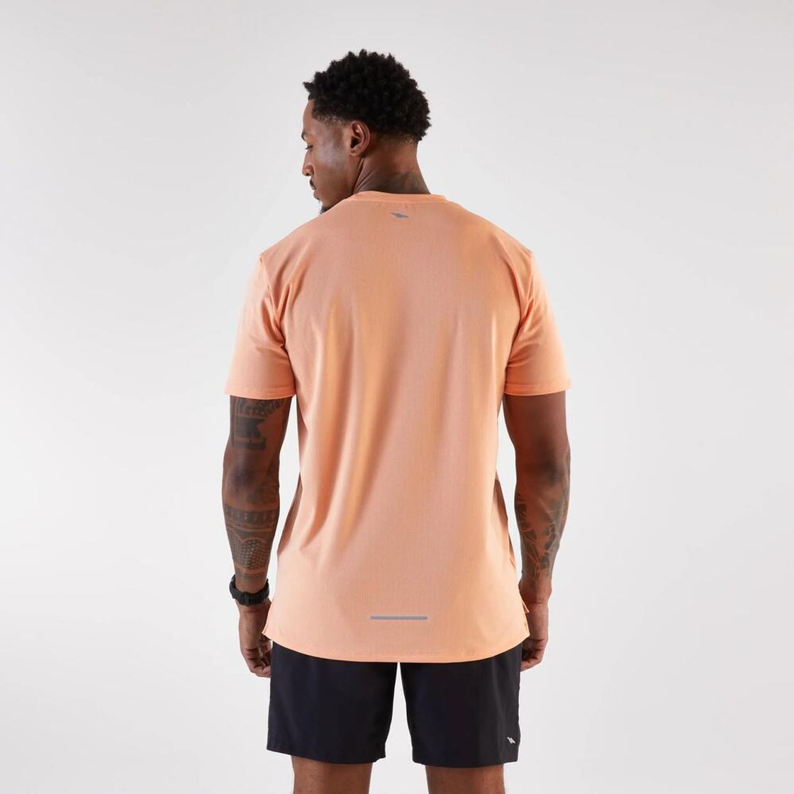데카트론 남성 러닝 반팔 티 런 드라이 500 피치 오렌지(Decathlon Men's Running Short Sleeve T-Shirt Run Dry 500 Peach Orange) - 3