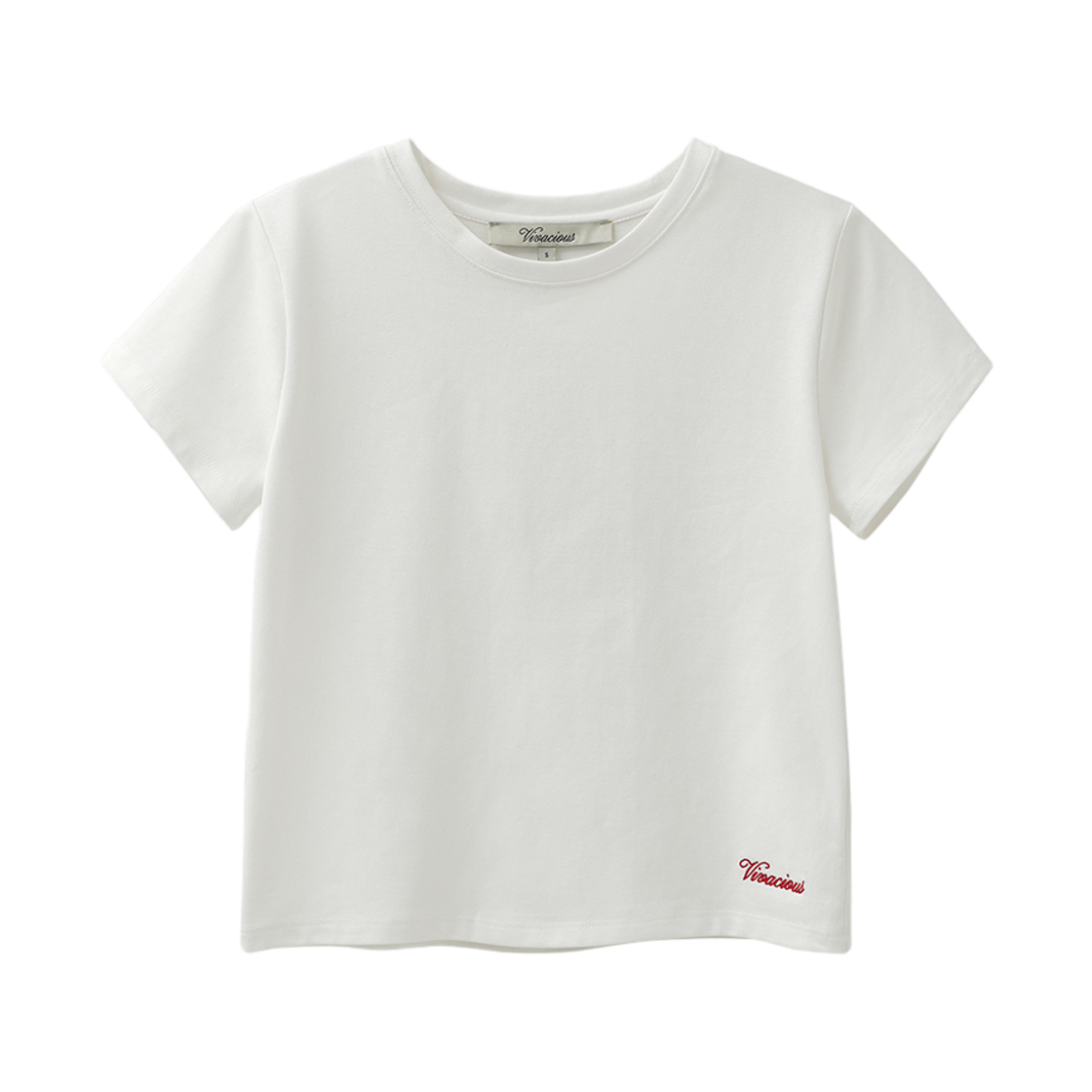 VV62TS04WHRD VIVACIOUS Dua Cool Basic Tee WHITE X RED