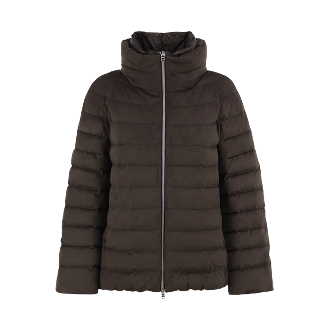 PI00178DR-12454-8993 Herno High Neck Down Jacket Dark Brown