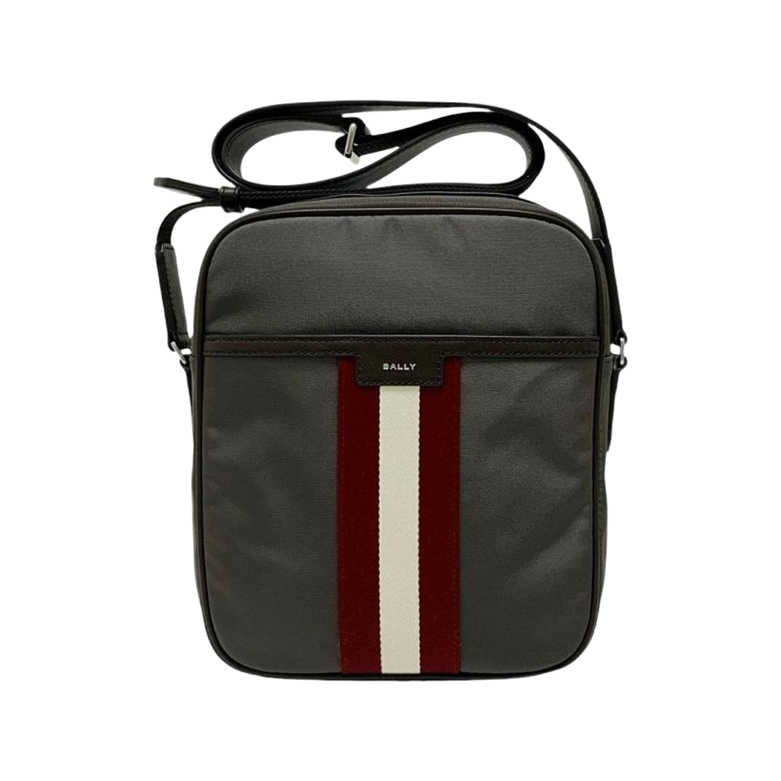 발리 코드 나일론 크로스바디백 미드 그레이(Bally Code Nylon Crossbody Bag Mid Gray) - 1