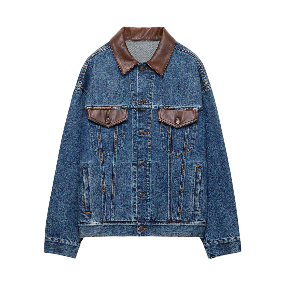GEB321-1955-F0008 Prada Denim Jacket Navy