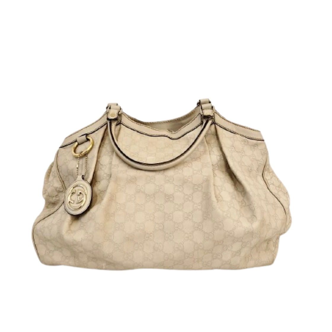 IT3CPHSBKA9U Gucci Sima Sukey Leather Tote Bag Ivory