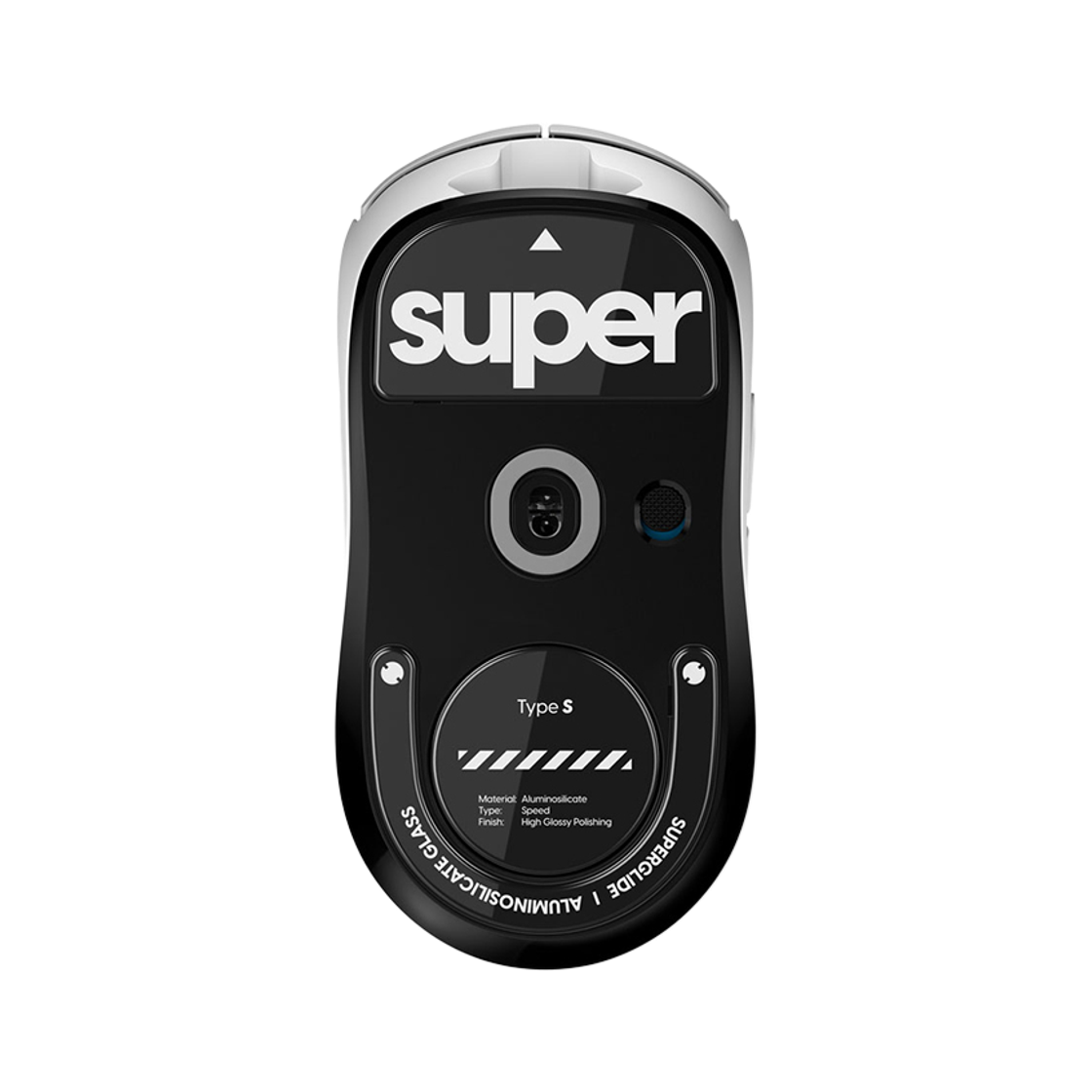 펄사 로지텍 GPRO X 슈퍼라이트2 전용 슈퍼글라이드 유리 마우스피트 블랙색상 Type-S 유광 슈퍼스트라이크 호환(Pulsar Superglide Type-S GPX2 [Black]) - 2