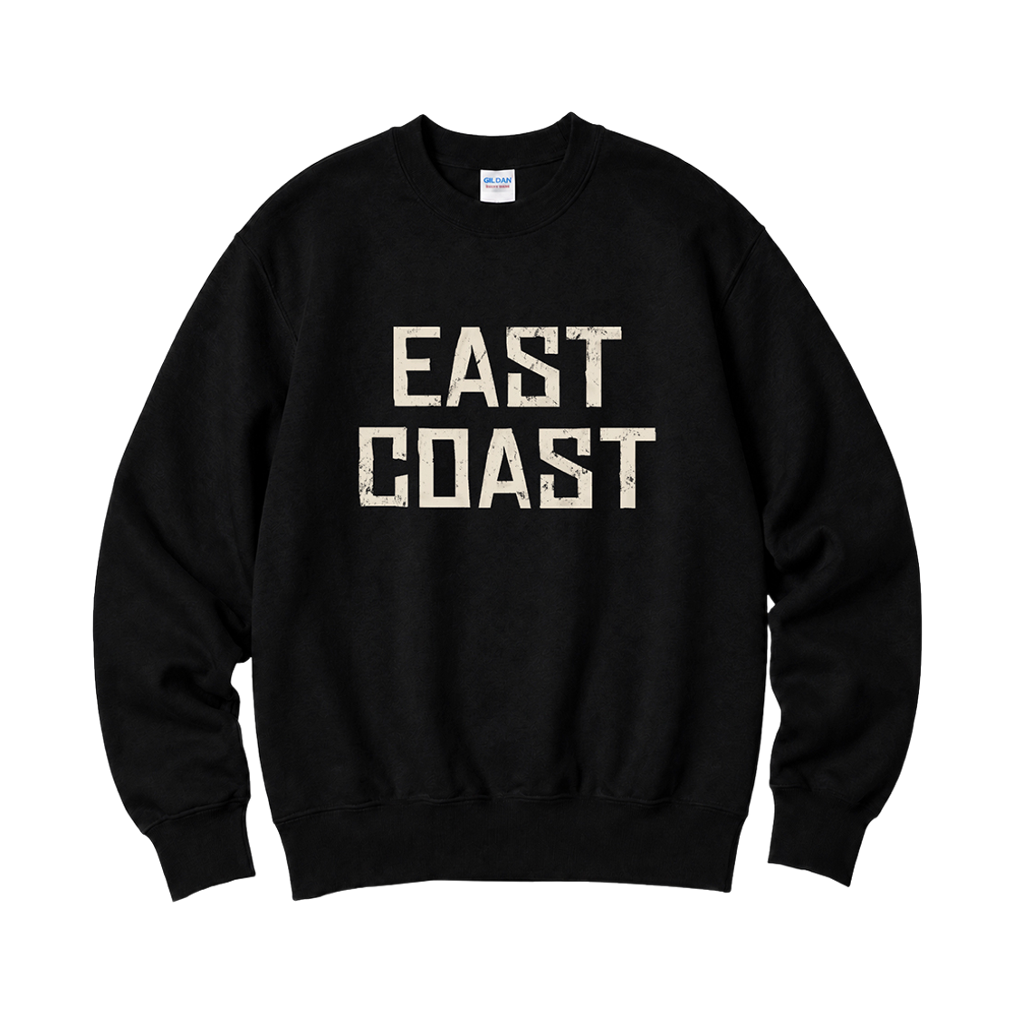 88000_copy Gildan X Vintage Collection EAST COAST Crewneck Sweat shirt Black