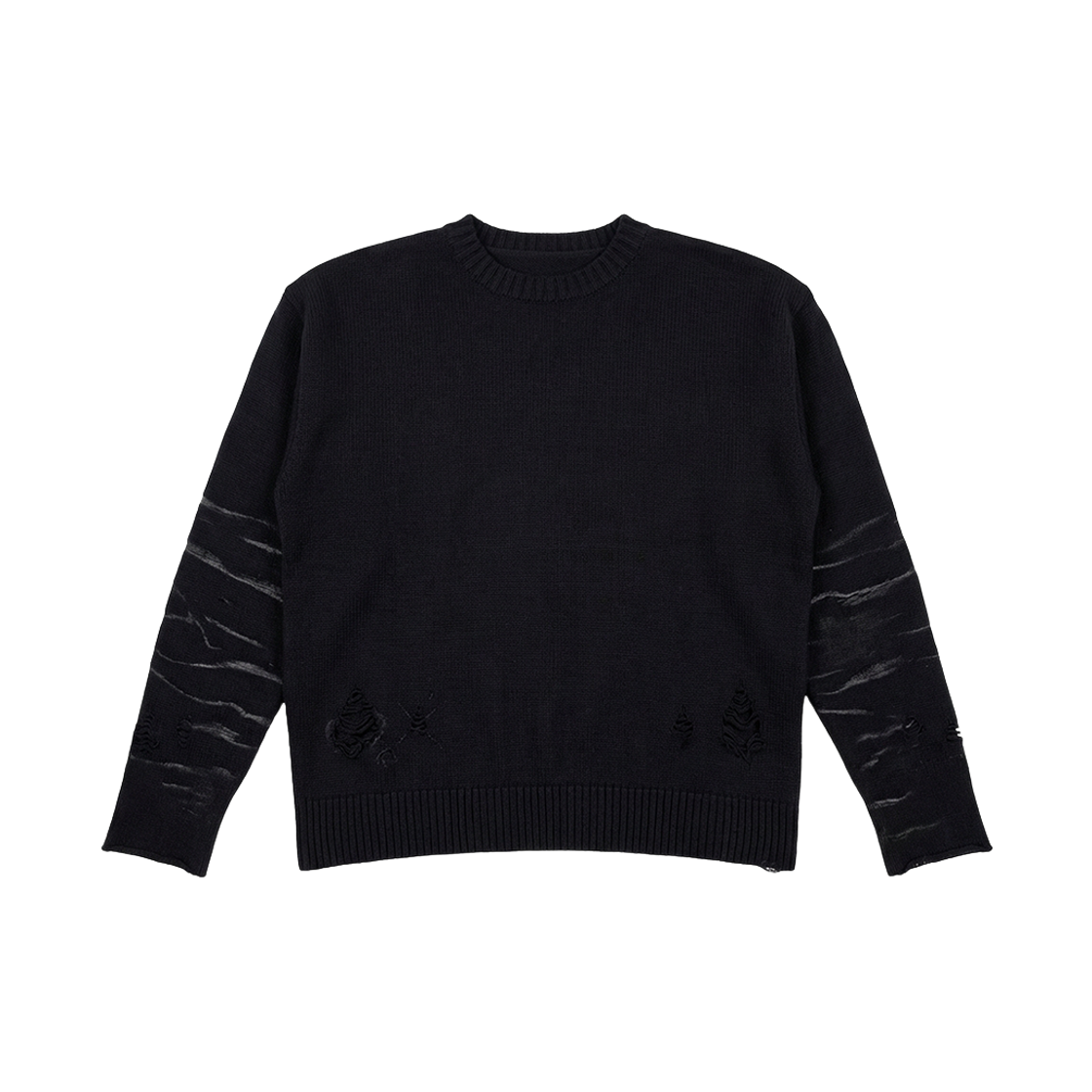 B6CKN01BK BLR Faded Vintage Knit Sweater Black
