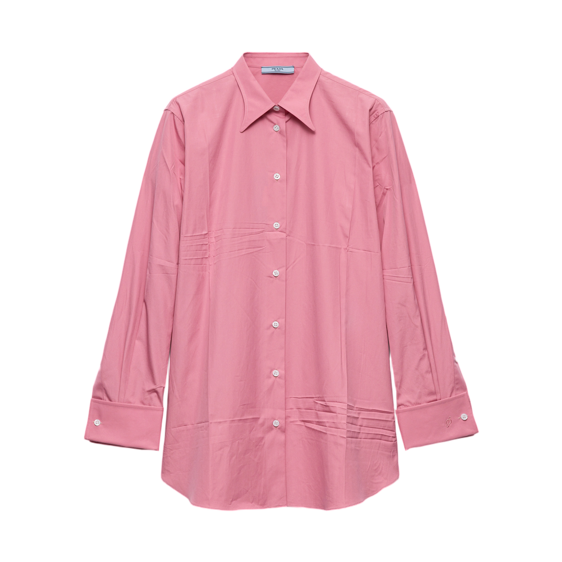 (W) 프라다 포플린 셔츠 베고니아 핑크((W) Prada Poplin Shirt Begonia Pink)