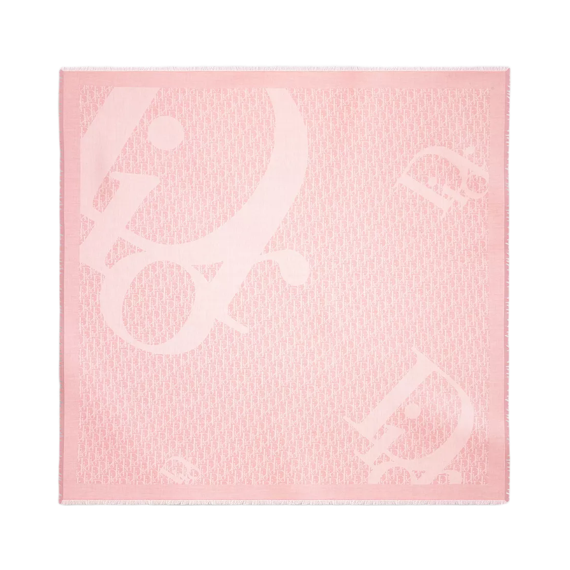 62TS120I1054-C417 (W) Dior Infiny Shawl Cotton Cashmere Silk Jacquard Pink