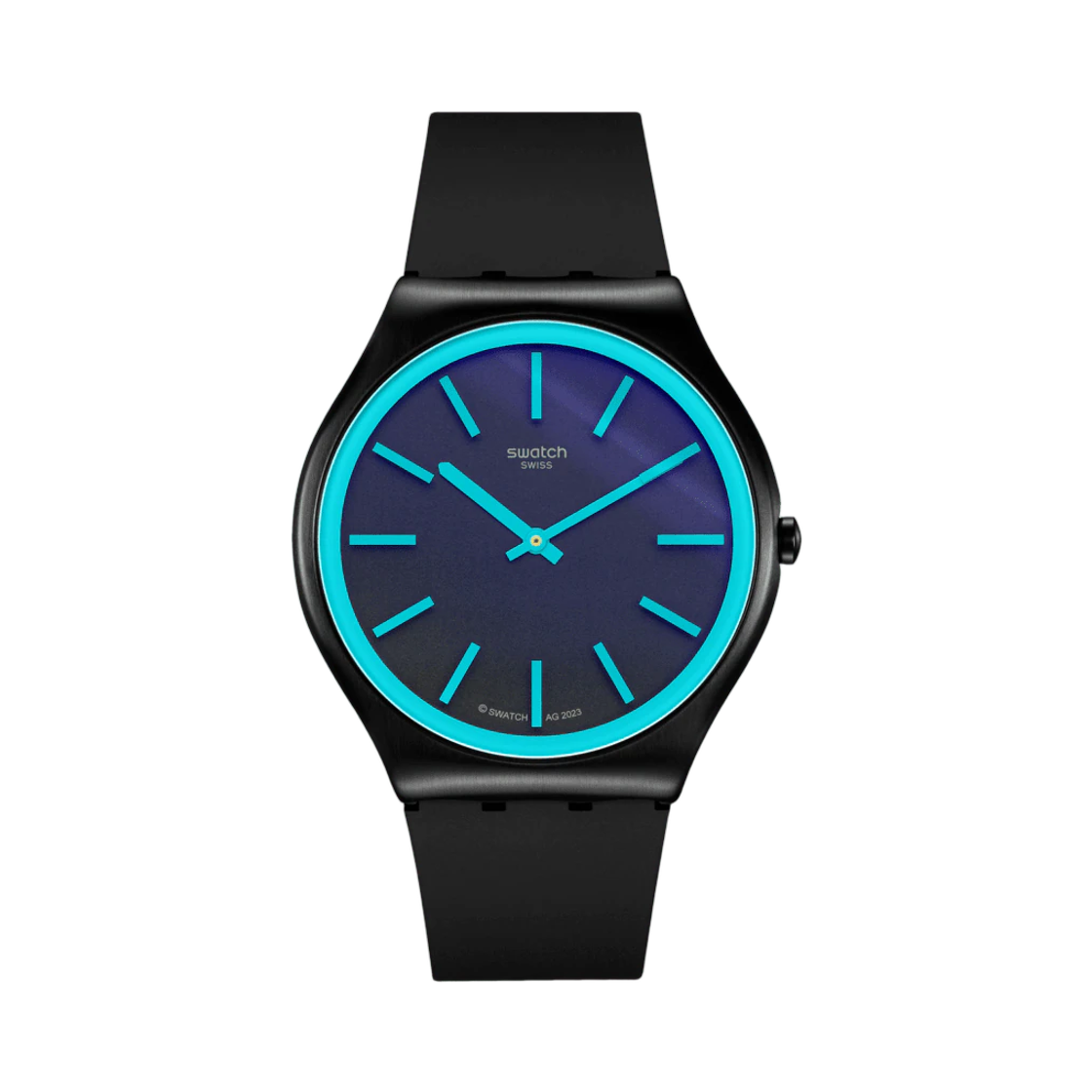 SS07B111 Swatch Obsidian Shimmer Black