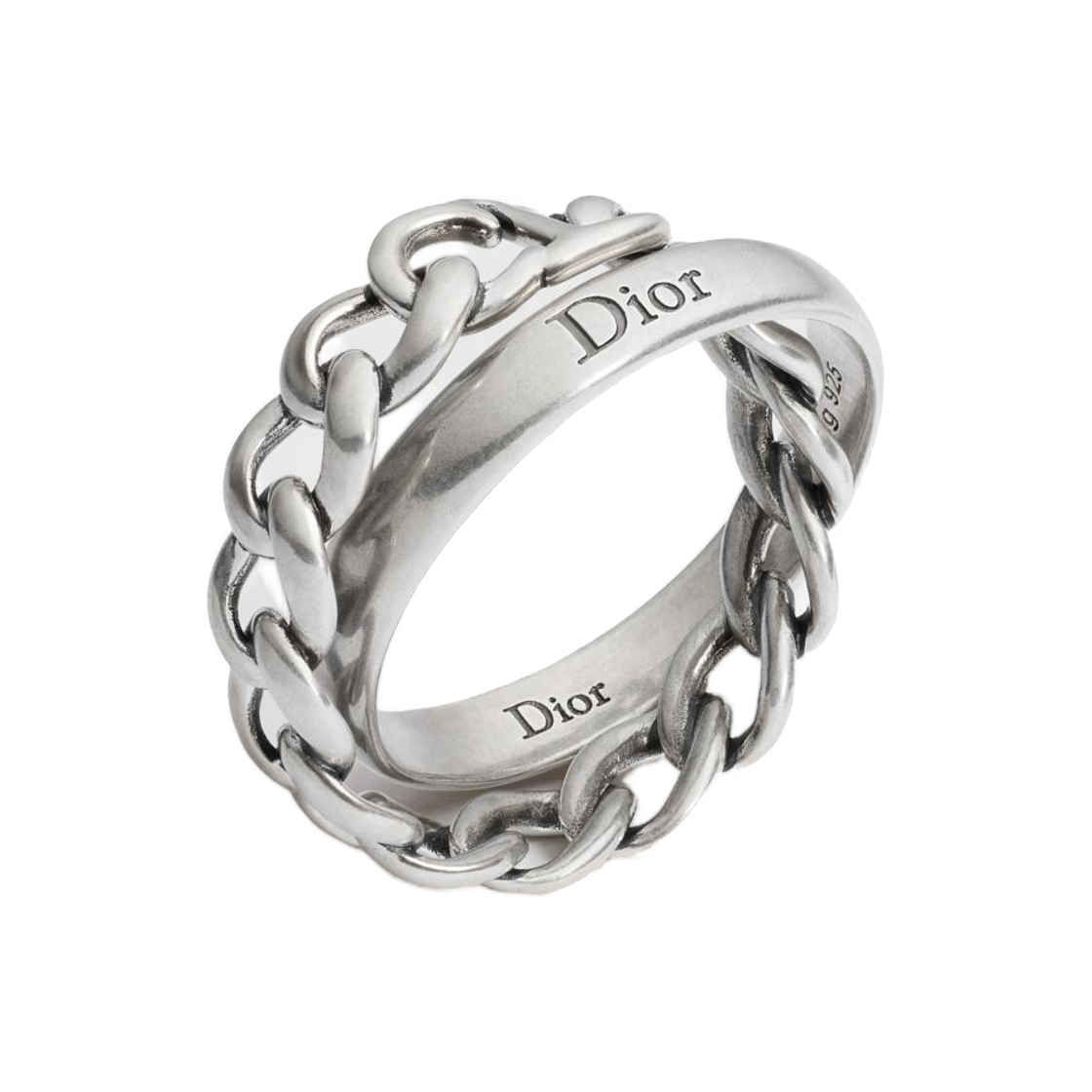 R3140HOMST-D906 Dior Stack Ring Antique Finish Silver