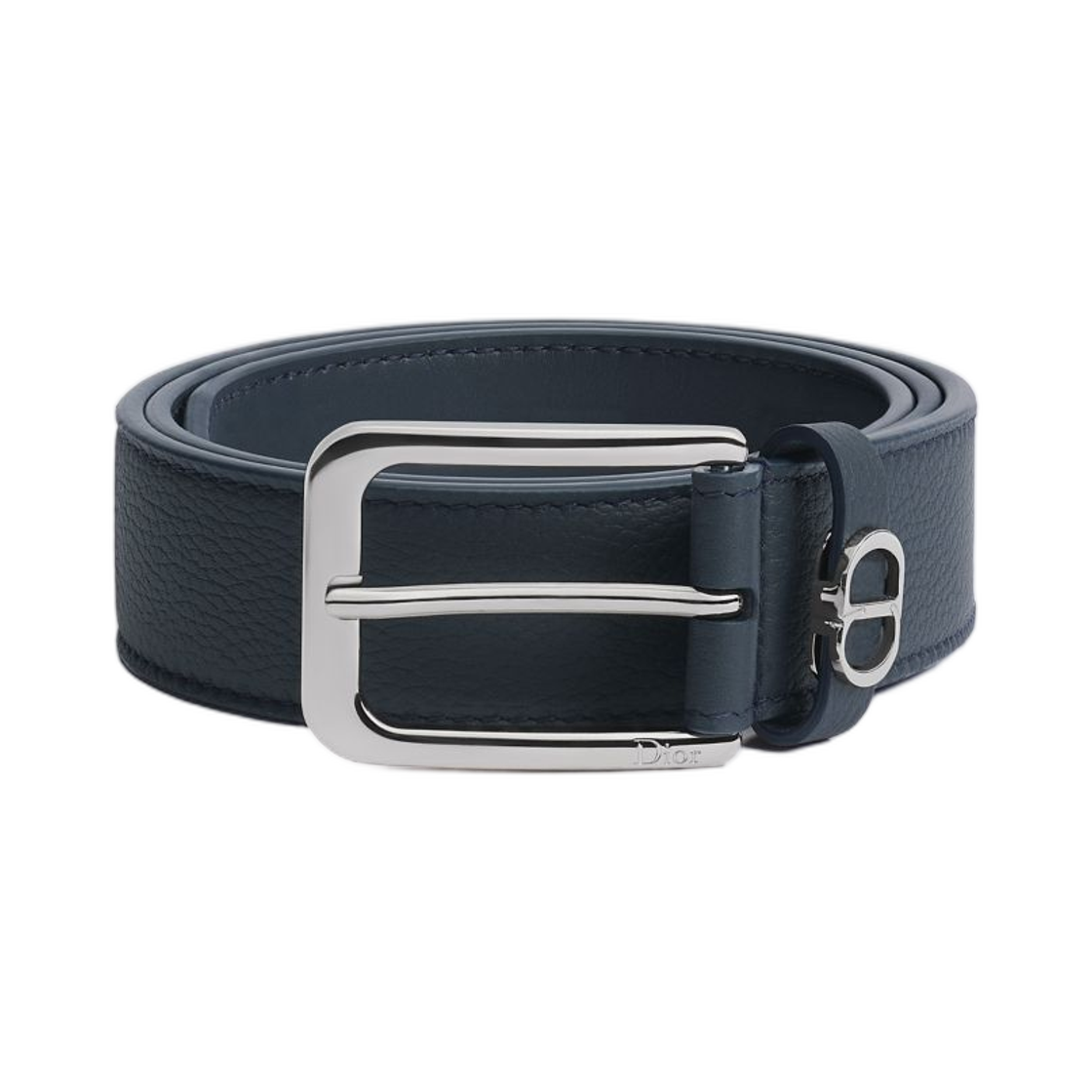 4561PLIDC-H56E Dior CD Icon Belt Grained Calfskin 33mm Navy Blue