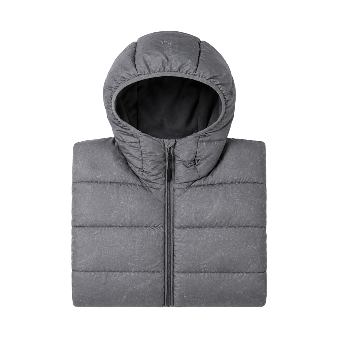 누아트 스튜디오 크랙 후디드 라이트 패딩 자켓 그레이(NUART STUDIO Crack Hooded Light Puffer Jacket Gray) - 2