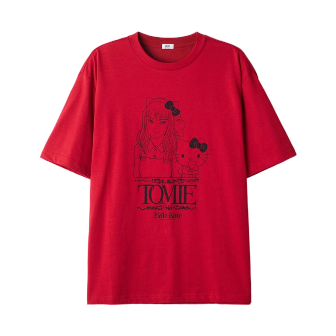 SPRLG49U04 Spao x Sanrio x Junji Ito Short Sleeve T-Shirt Red