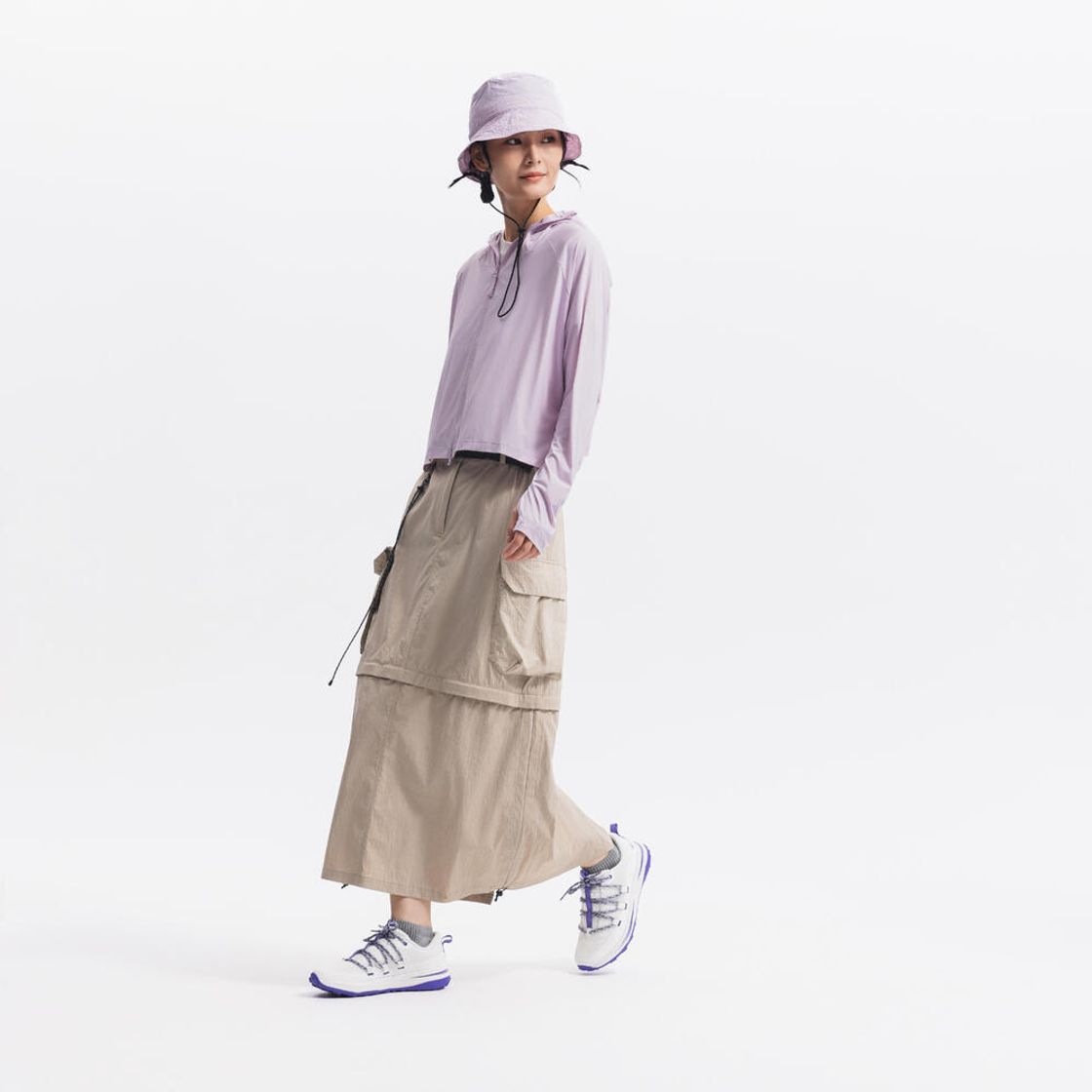 데카트론 여성 로우컷 하이킹화 프레시 NH500 코튼 화이트(Decathlon Women's Low-Cut Hiking Shoes Fresh NH500 Cotton White) - 9