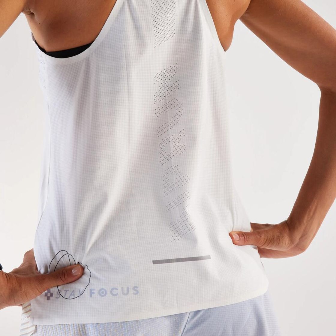 데카트론 여성 러닝 경량 싱글렛 런 라이트 900 내추럴 화이트(Decathlon Women's Running Lightweight Singlet Run Light 900 Natural White) - 6