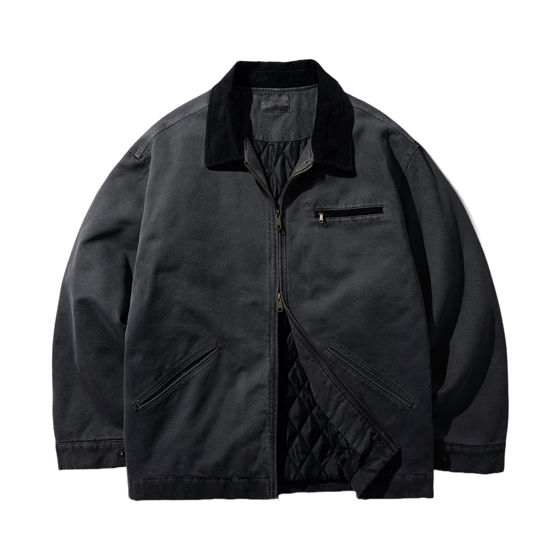 SJOT1479_stormblack_292 FP142 Pigment dyed chore jacket stormblack SJOT1479