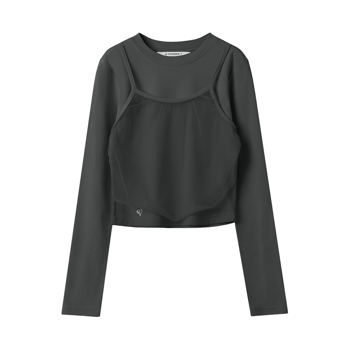 VV43TS02CH VIVACIOUS Tinker Bell Long Sleeve CHARCOAL
