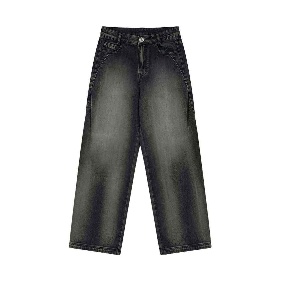 B6CPT05BL BLR Marked Silence Denim Pants Blue