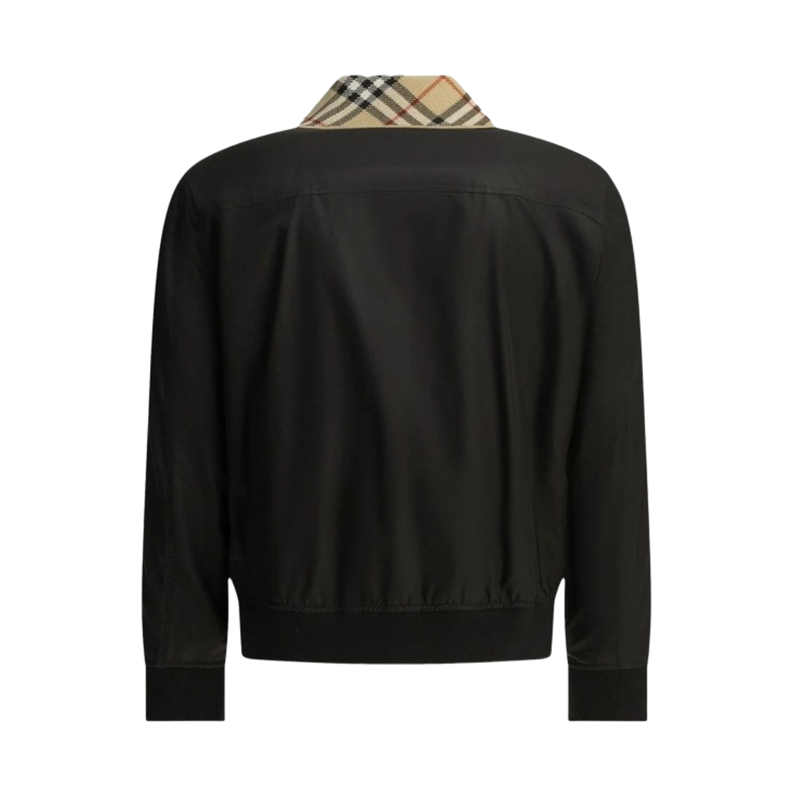 버버리 체크 칼라 집업 자켓 블랙(Burberry Check Collar Zip Up Jacket Black) - 2