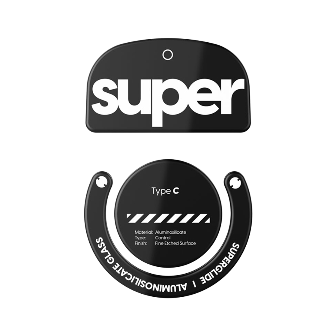 펄사 로지텍 GPRO X 슈퍼라이트 전용 슈퍼글라이드 유리 마우스피트 블랙색상 Type-C 무광(Pulsar Superglide 2 for Logitech GPro Superlight [Black])