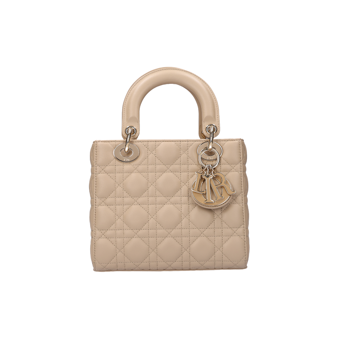 IT5GUH8NMJI6 Dior Small Lady Dior My ABC Cannage Lambskin Beige