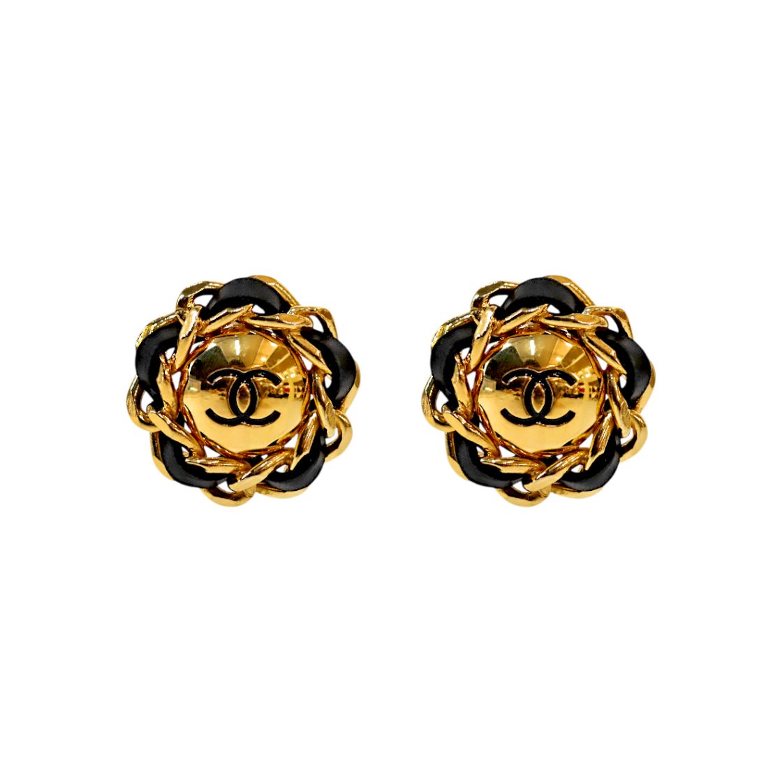 ITOUQU6FOBM8 Chanel Round CC Gold Earrings