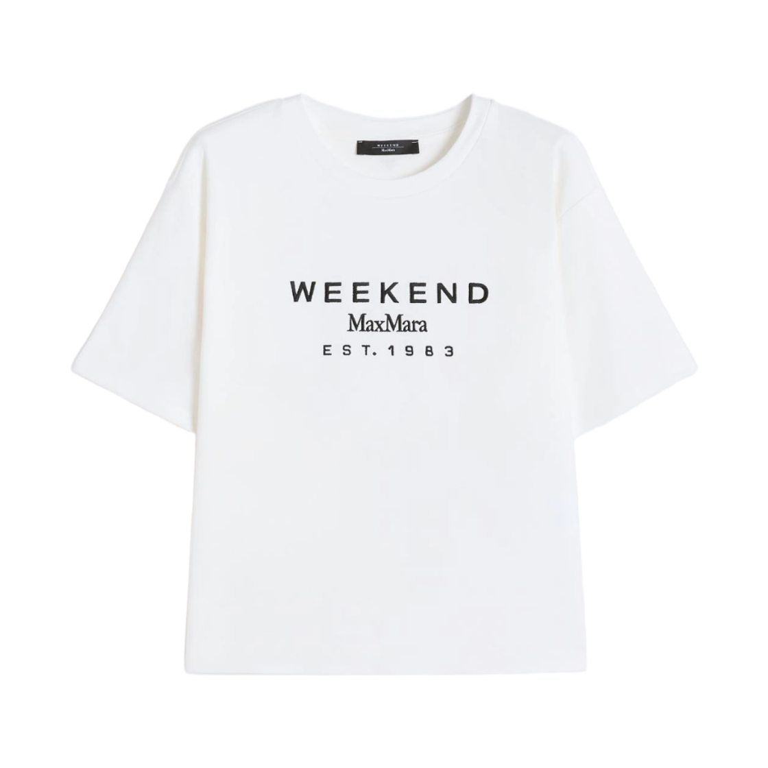 SABATO-006 (W) Weekend Max Mara Sabato Printed Cotton Jersey T-Shirt White