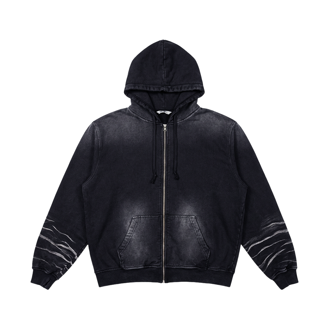 비엘알 페이디드 레이어 후디 집업 자켓 블랙(BLR Faded Layer Hoodie Zip-Up Jacket Black)
