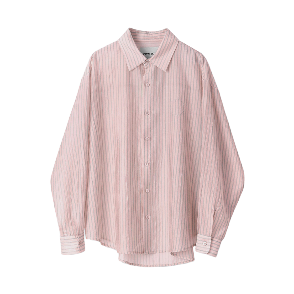 VV41SH01PK VIVACIOUS Cencel See-Through Classic Shirt PINK