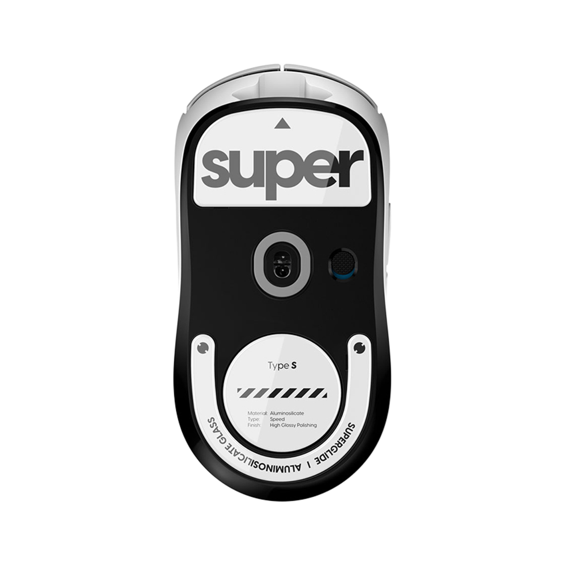 펄사 로지텍 GPRO X 슈퍼라이트2 전용 슈퍼글라이드 유리 마우스피트 화이트색상 Type-S 유광 슈퍼스트라이크 호환(Pulsar Superglide Type-S GPX2 [White]) - 2