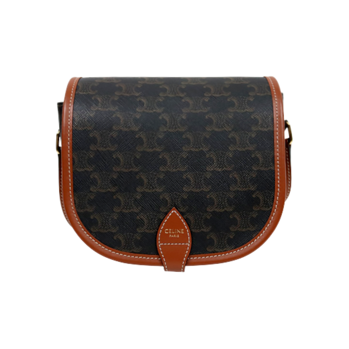 ITQ2R8QD73TS Celine Triomphe Polka Dot Crossbody Bag