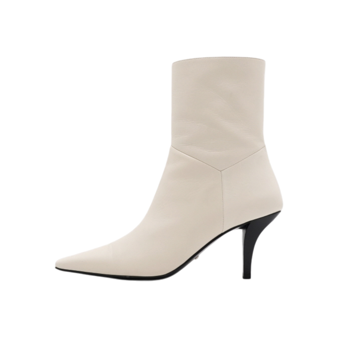 ITBM5KE2S899 Gucci White Demi Leather G Logo Ankle Boots