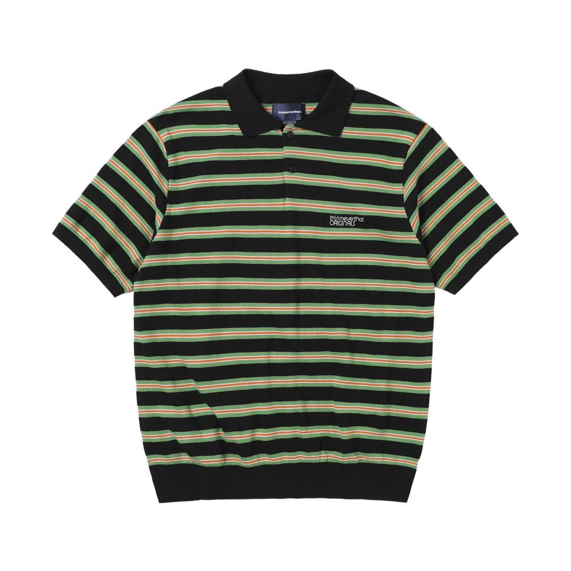 TN241KKNPK02BLK thisisneverthat Striped Knit Polo Black