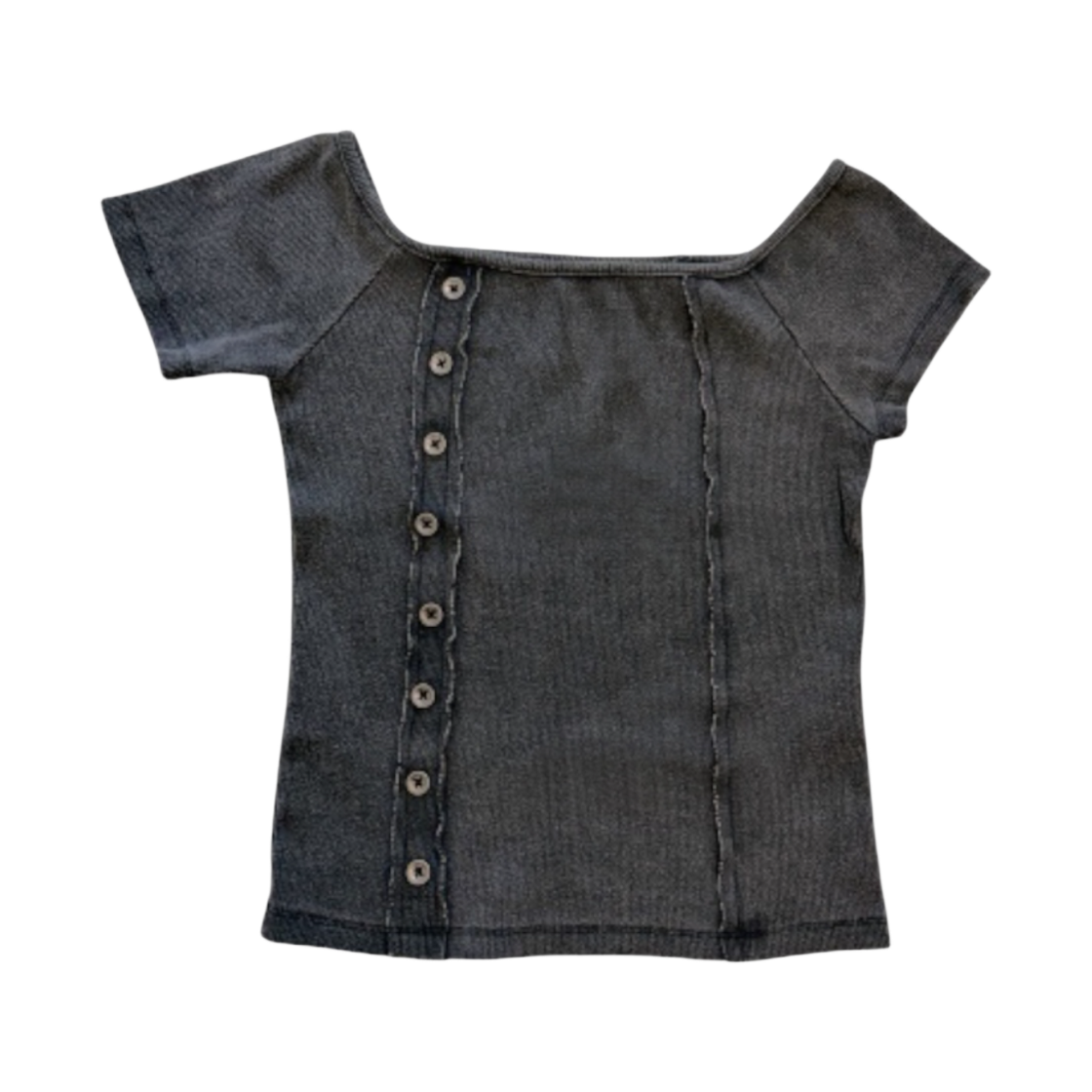 P0000FOB Gateless Squire Button T-Shirt-Black