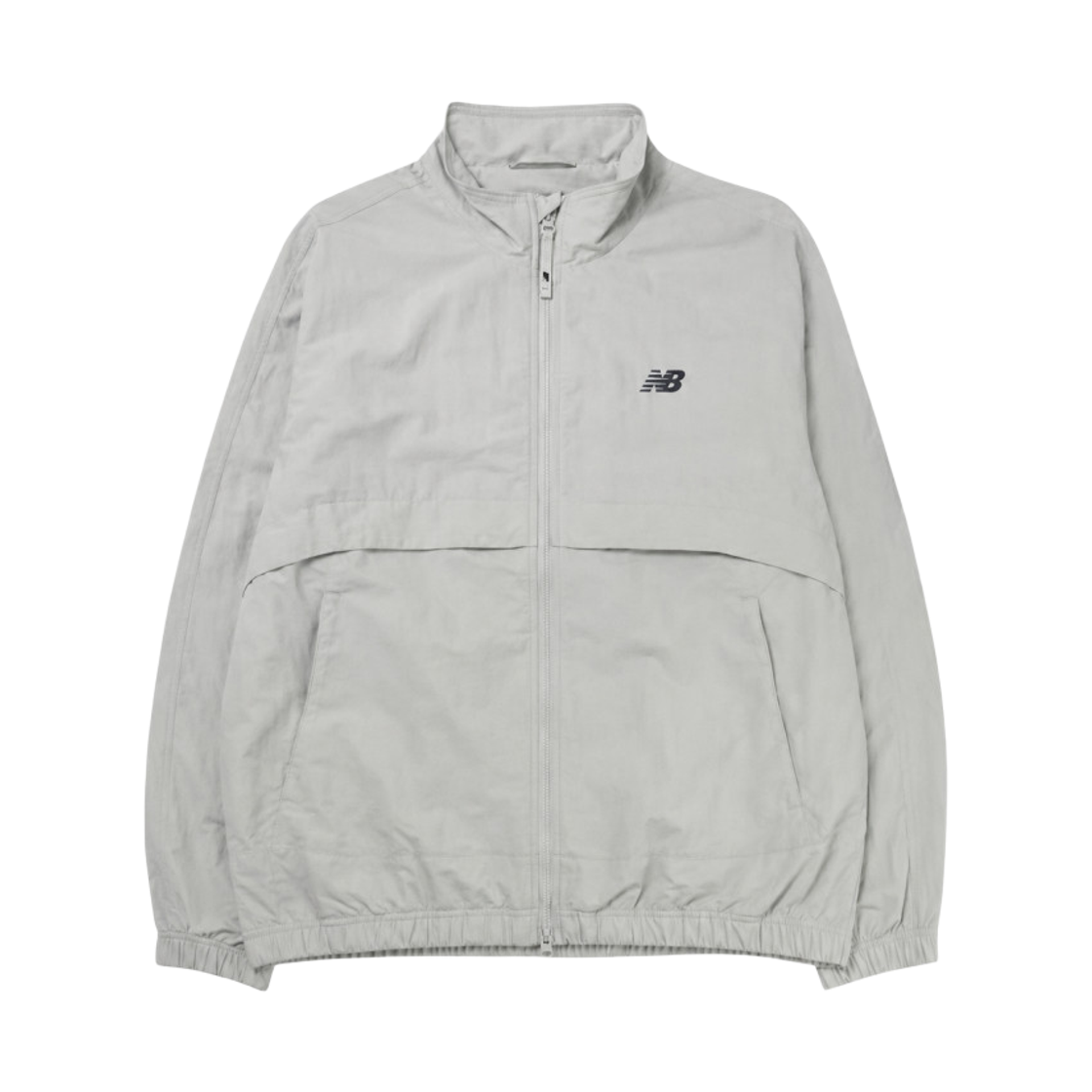 NBNAGCO303-16 New Balance Essential Stand Neck Woven Jacket Light Grey