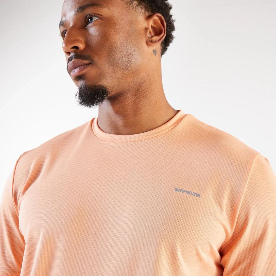 데카트론 남성 러닝 반팔 티 런 드라이 500 피치 오렌지(Decathlon Men's Running Short Sleeve T-Shirt Run Dry 500 Peach Orange) - 4