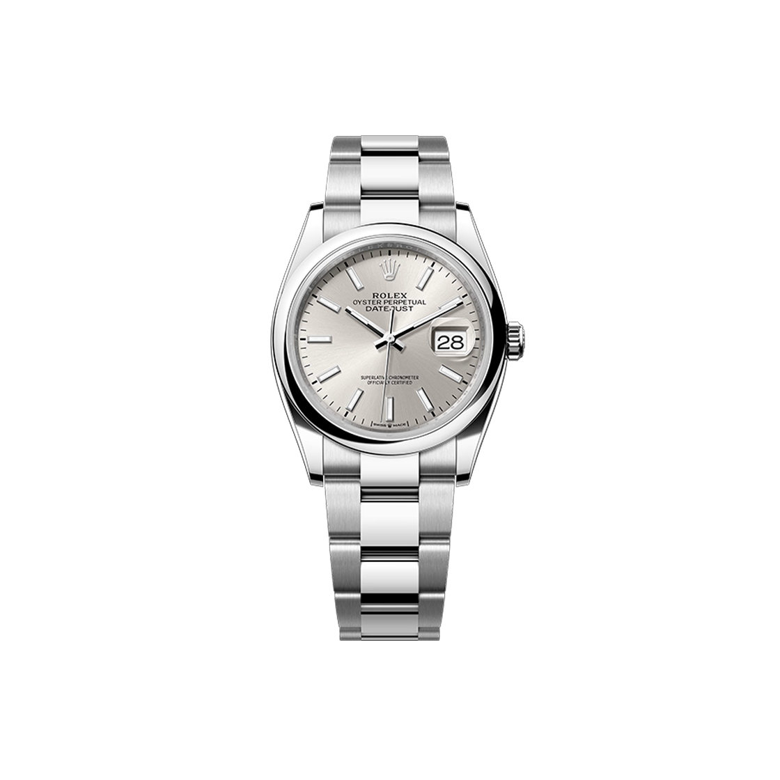 ITEAMJJI7POF Rolex Datejust Silver Bar Oyster