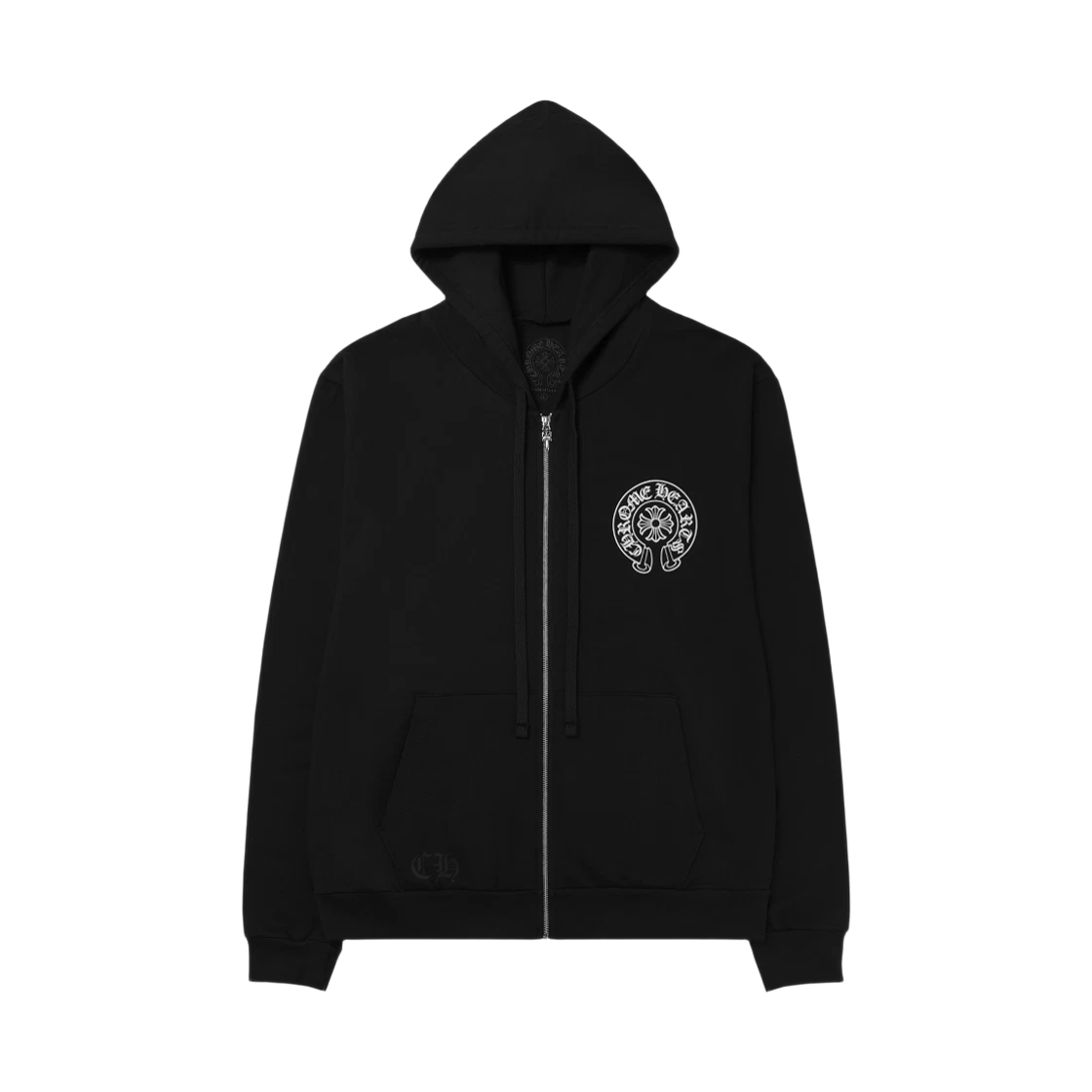 크롬하츠 홀스슈 플리스 후드 집업 블랙 - 타이페이 한정(Chrome Hearts Horseshoe Fleece Hoodie Zip-Up Black - Taipei Exclusive) - 2