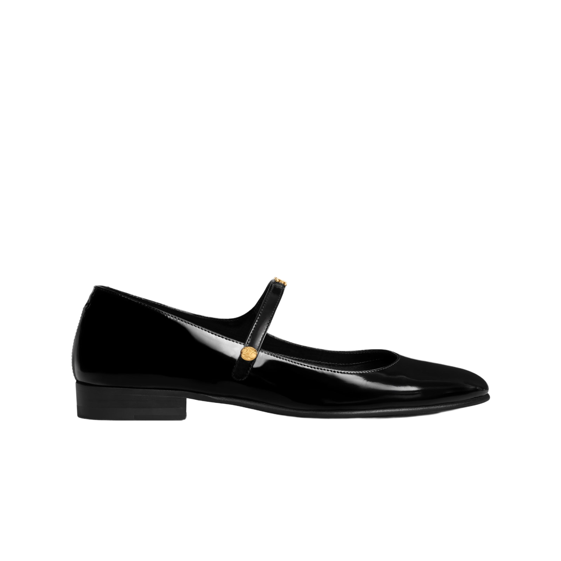 366315267C-38NO (W) Celine City Ballerinas in Glossy Calfskin Black