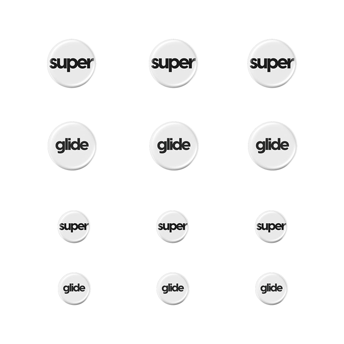 펄사 유니버셜 도트 (6mm+9mm) 슈퍼글라이드 유리 마우스피트 화이트색상 Type-C 무광(Pulsar Superglide 2 for Universal 6mm + 9mm 12pcs [WHITE])