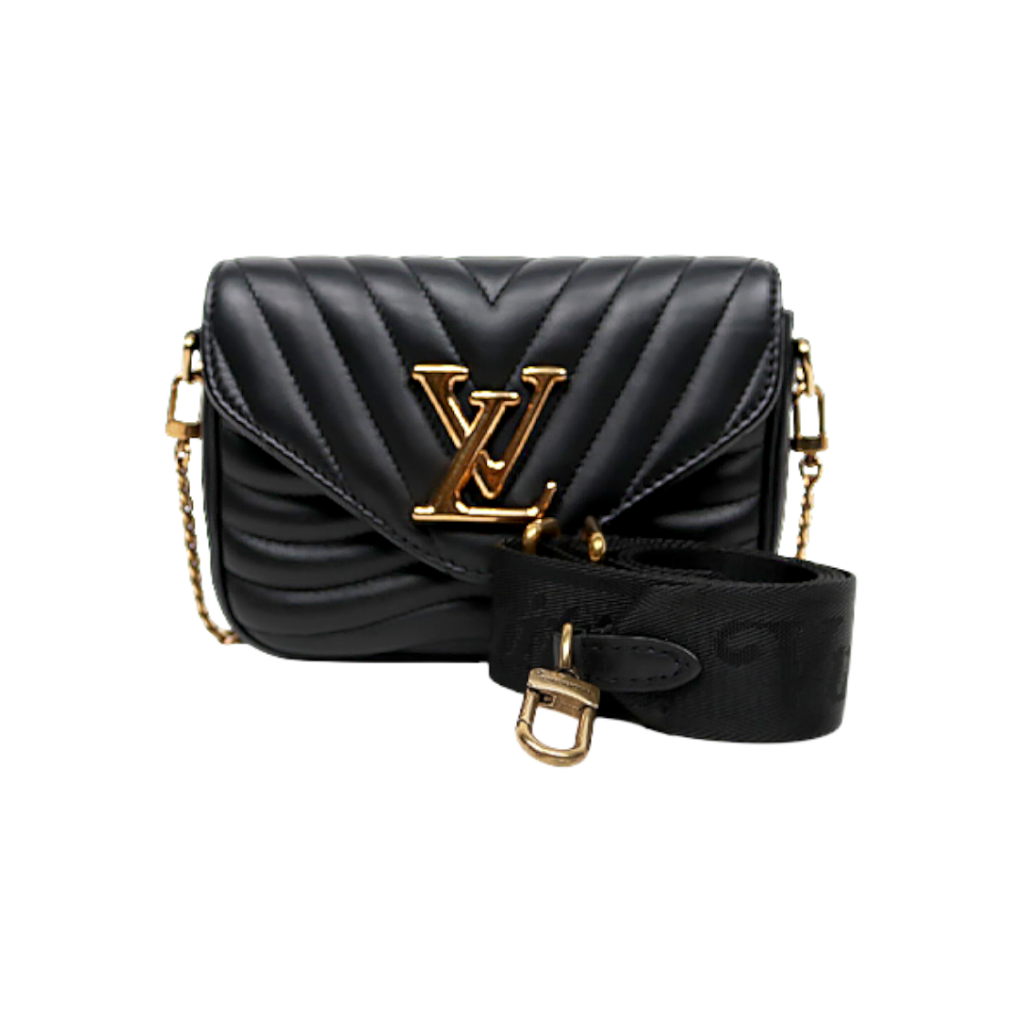 ITIA97NEWE7P Louis Vuitton Black New Wave Multi Pochette Shoulder Bag