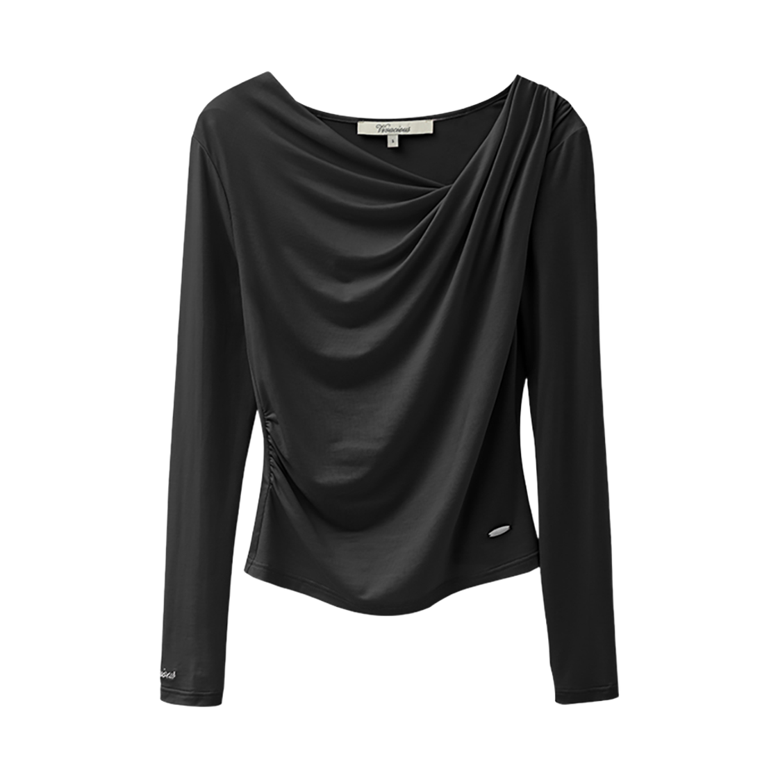 VV61TS10BK VIVACIOUS Dalli Drape Tee Black