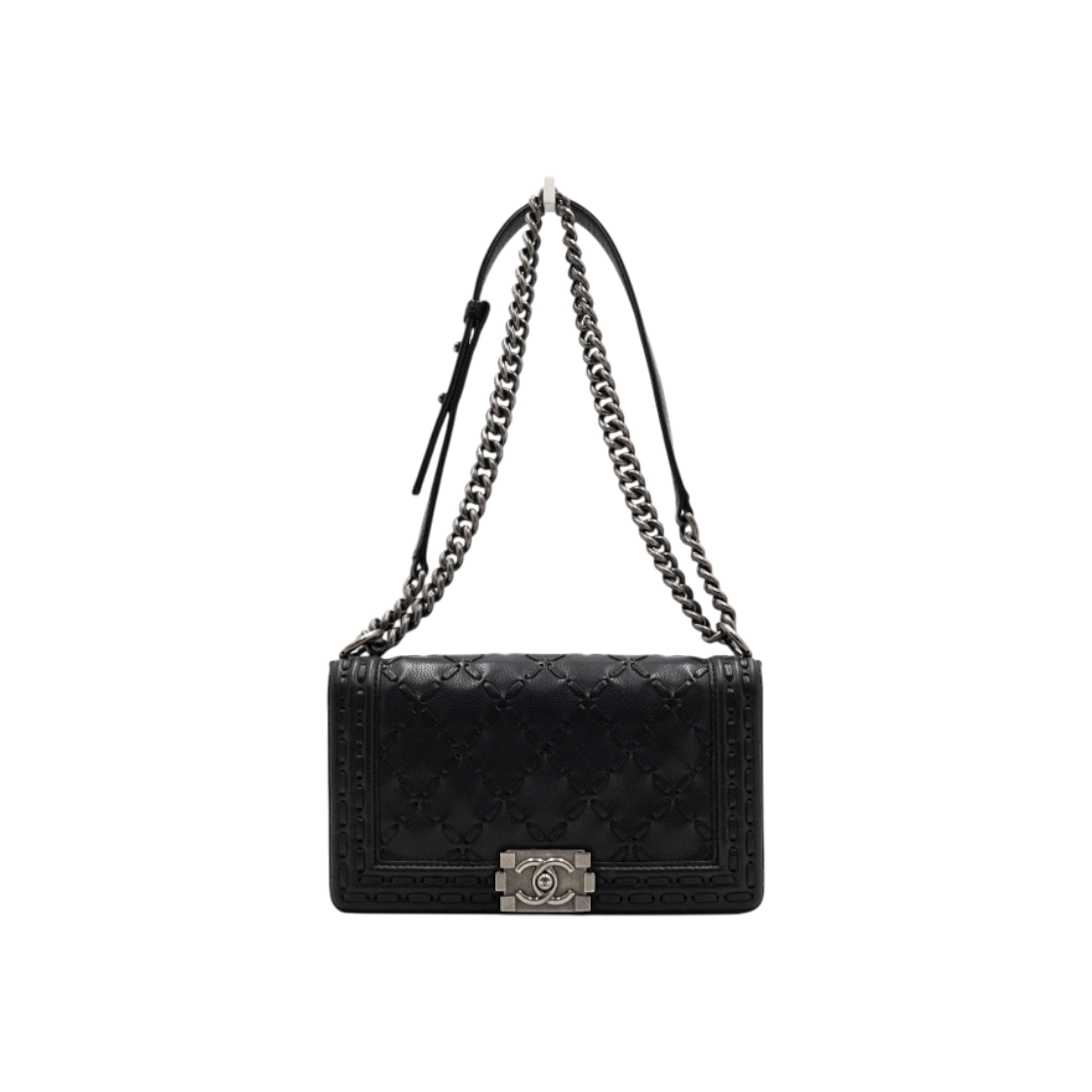 ITRF9RQQ2J22 Chanel Paris Dallas Whipstitch Boy Chanel Black Shoulder Bag