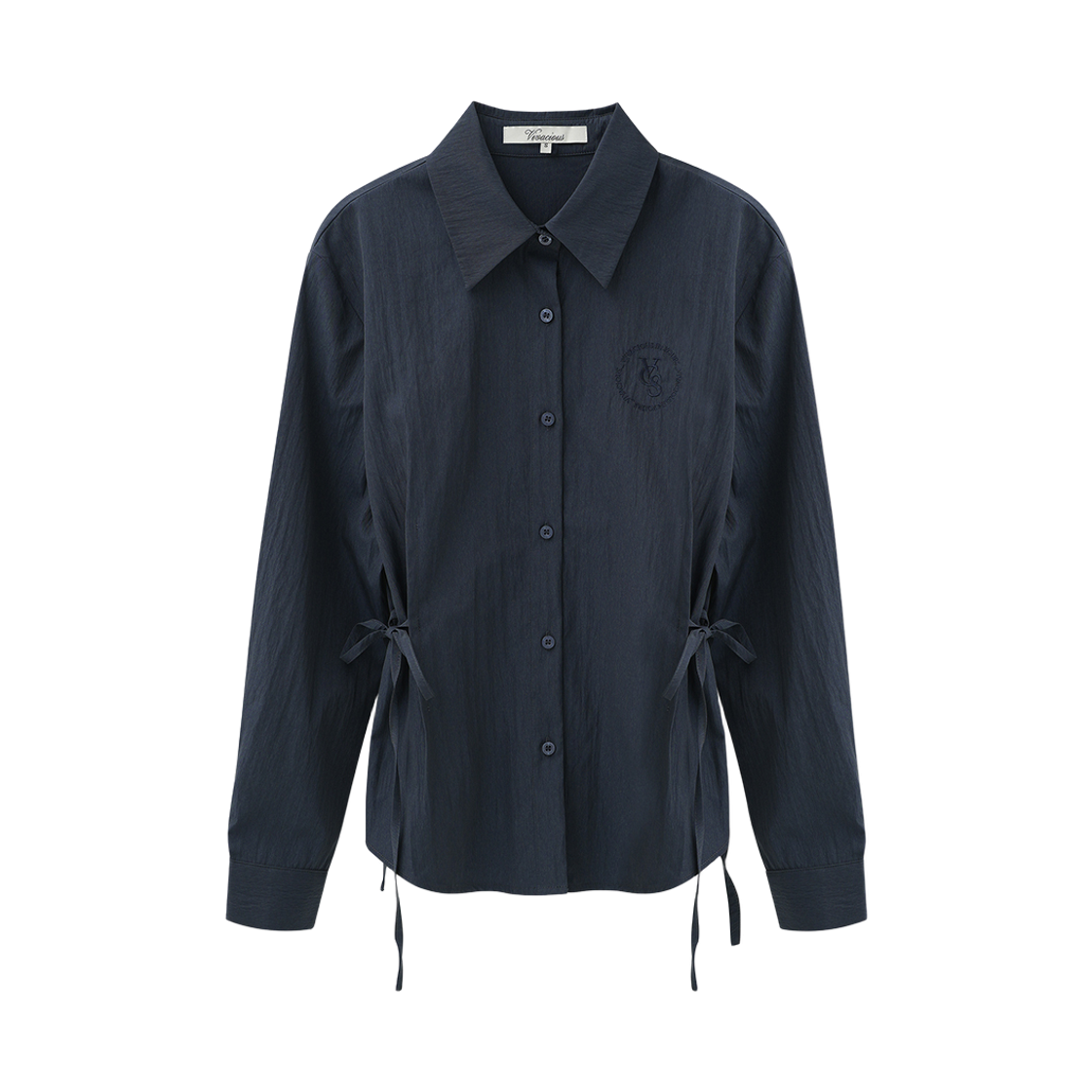 VV61SH07NV VIVACIOUS Irise Ribbon Shirt NAVY