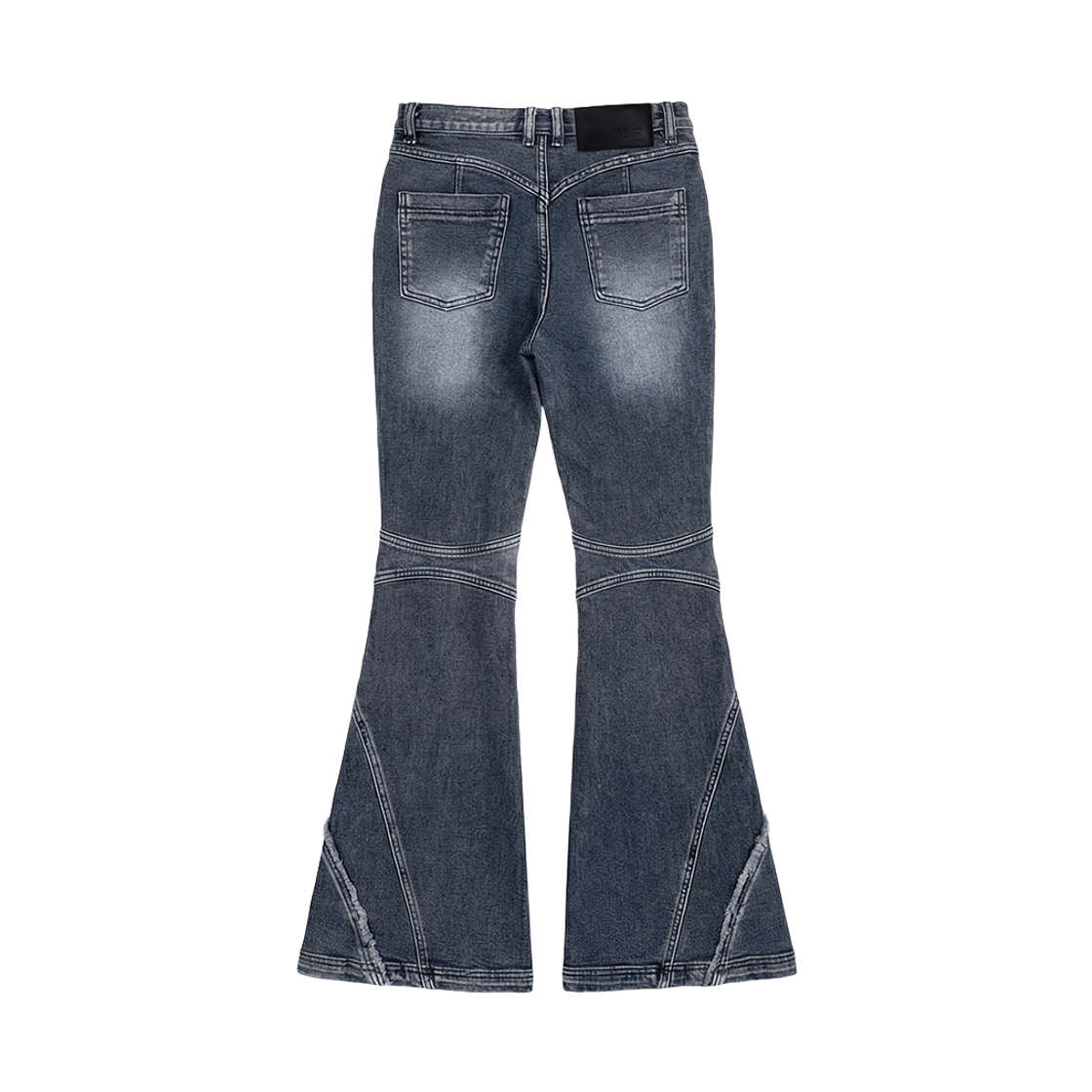 비엘알 리뉴얼 스파이럴 라인 로우컷 워싱 데님 팬츠 블루(BLR Renewal Spiral Line Raw-Cut Washing Denim Pants Blue) - 2