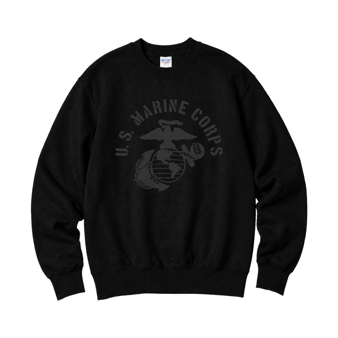 88000_copy Gildan X Vintage Collection US_MARINE CORPS Crewneck Sweat shirt Black